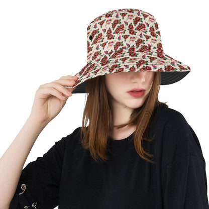 Old School Tattoo Rose Pattern Unisex Bucket Hat