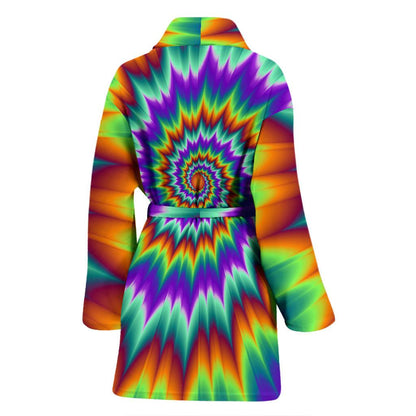 Old School Tattoo Rose Pattern Women Bath Robe-JTAMIGO.COM