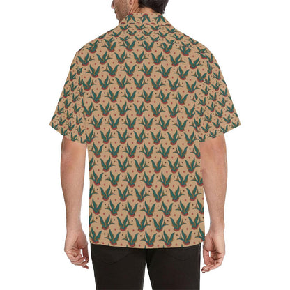 Old School Tattoo Swallow Design Men Aloha Hawaiian Shirt