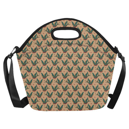 Old School Tattoo Swallow Design Neoprene Lunch Bag (Model 1669)(Large)-JTAMIGO.COM