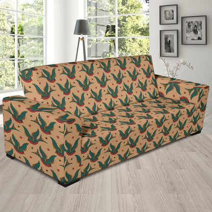 Old School Tattoo Swallow Design Sofa Slipcover-JTAMIGO.COM