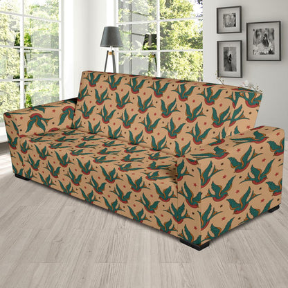 Old School Tattoo Swallow Design Sofa Slipcover-JTAMIGO.COM
