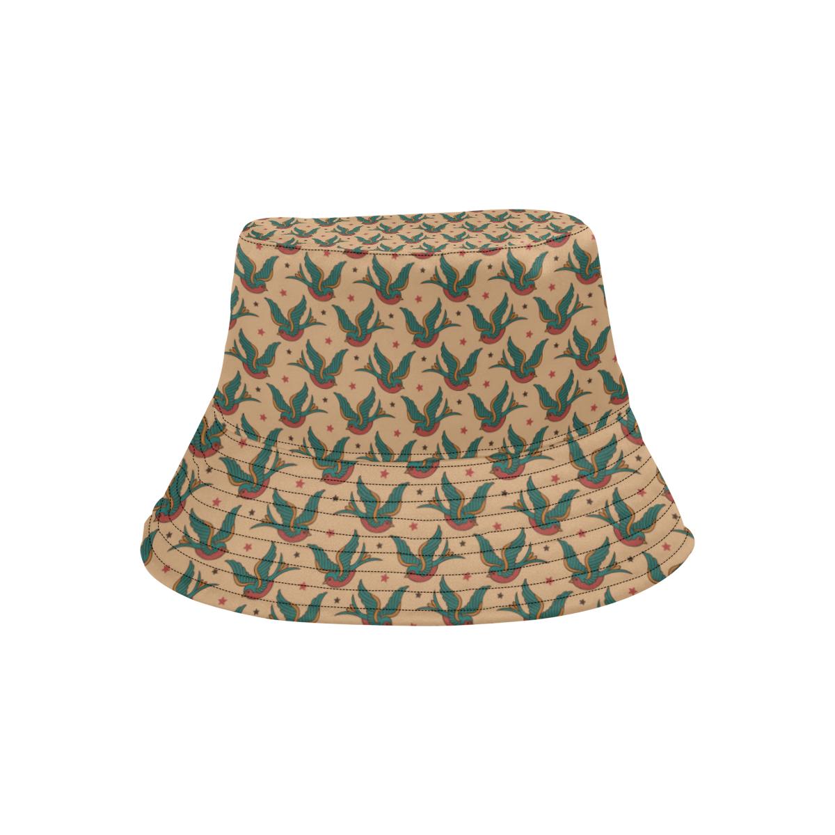 Old School Tattoo Swallow Design Unisex Bucket Hat