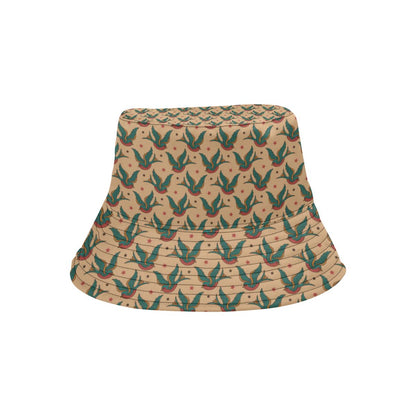 Old School Tattoo Swallow Design Unisex Bucket Hat