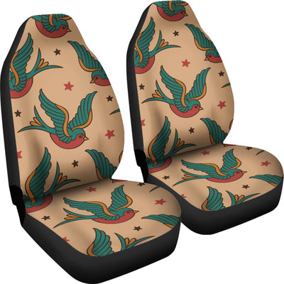 Old School Tattoo Swallow Design Universal Fit Car Seat Covers