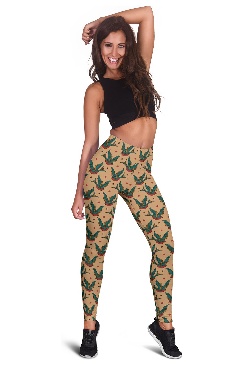 Old School Tattoo Swallow Design Women Leggings