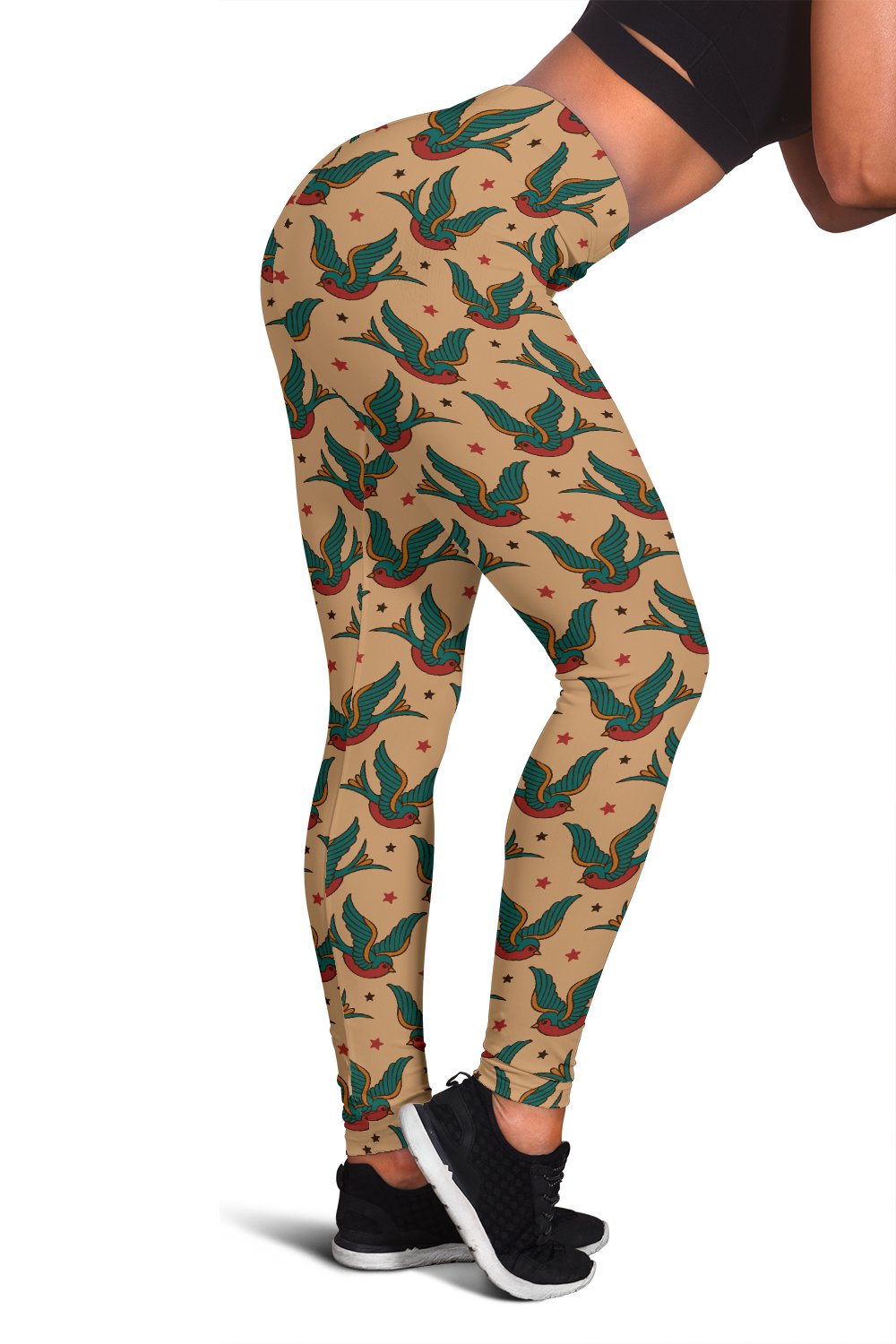 Old School Tattoo Swallow Design Women Leggings