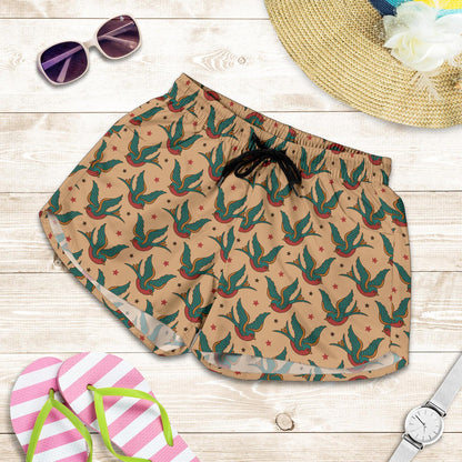 Old School Tattoo Swallow Design Women Shorts-JTAMIGO.COM