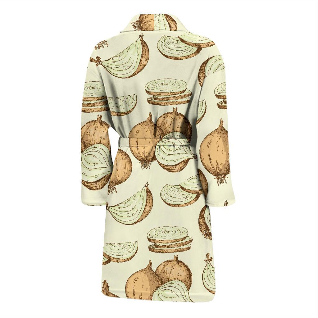 Onion Pattern Print Design A02 Men Bathrobe-JORJUNE.COM