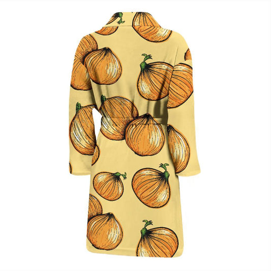 Onion Pattern Print Design A04 Men Bathrobe-JORJUNE.COM