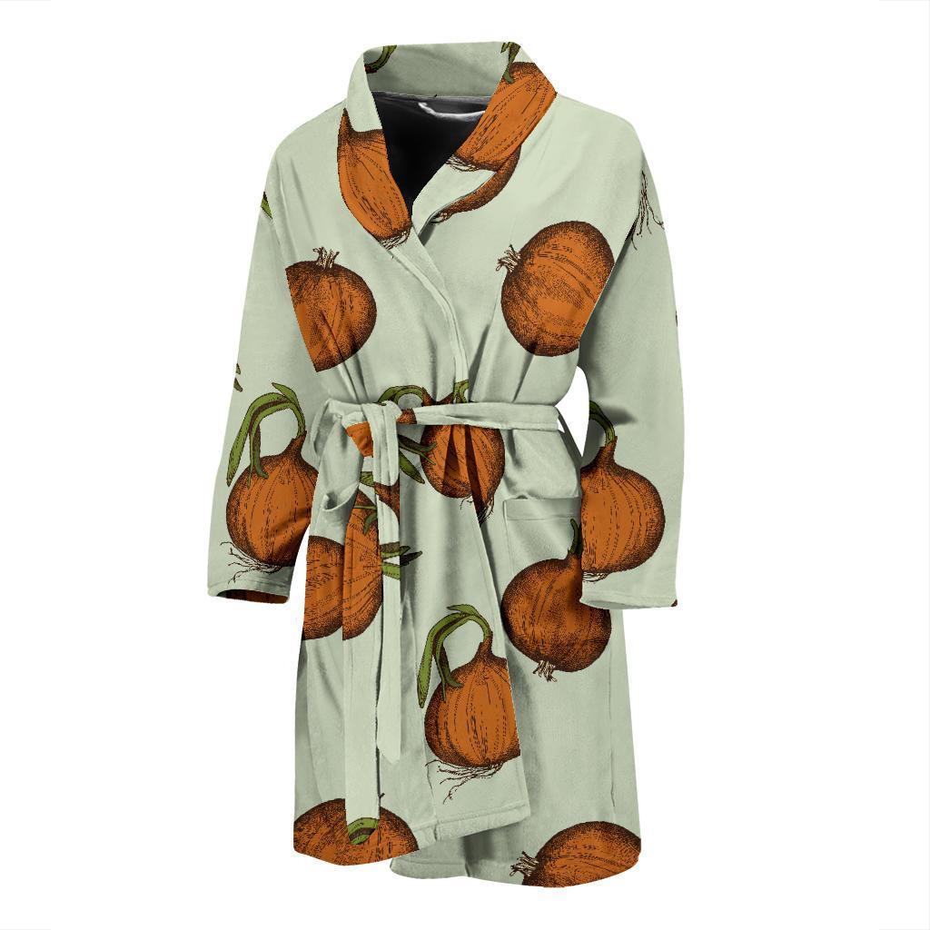 Onion Pattern Print Design A05 Men Bathrobe-JORJUNE.COM