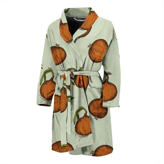 Onion Pattern Print Design A05 Men Bathrobe-JORJUNE.COM