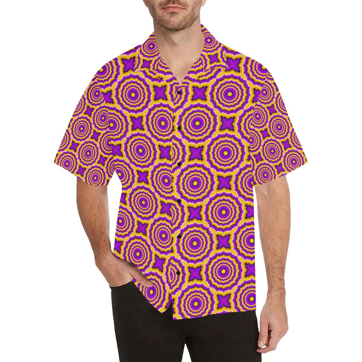 Optical illusion Expansion Men Aloha Hawaiian Shirt