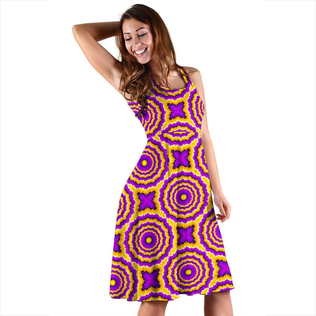 Optical illusion Expansion Sleeveless Dress