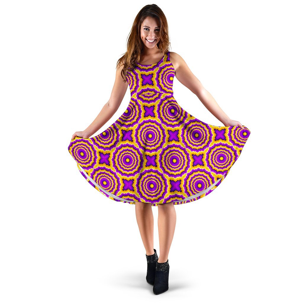 Optical illusion Expansion Sleeveless Dress