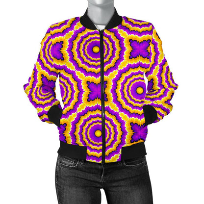Optical illusion Expansion Women Casual Bomber Jacket