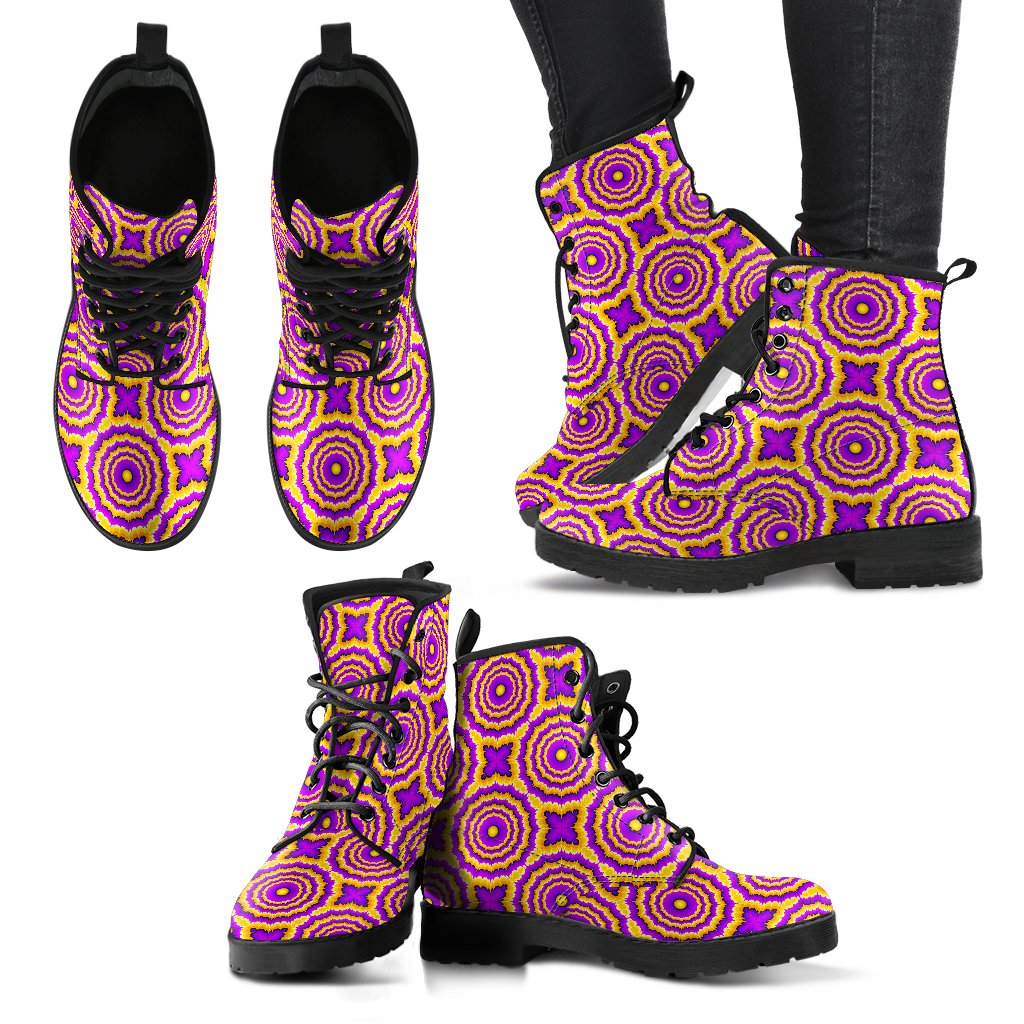 Optical illusion Expansion Women Leather Boots-JTAMIGO.COM