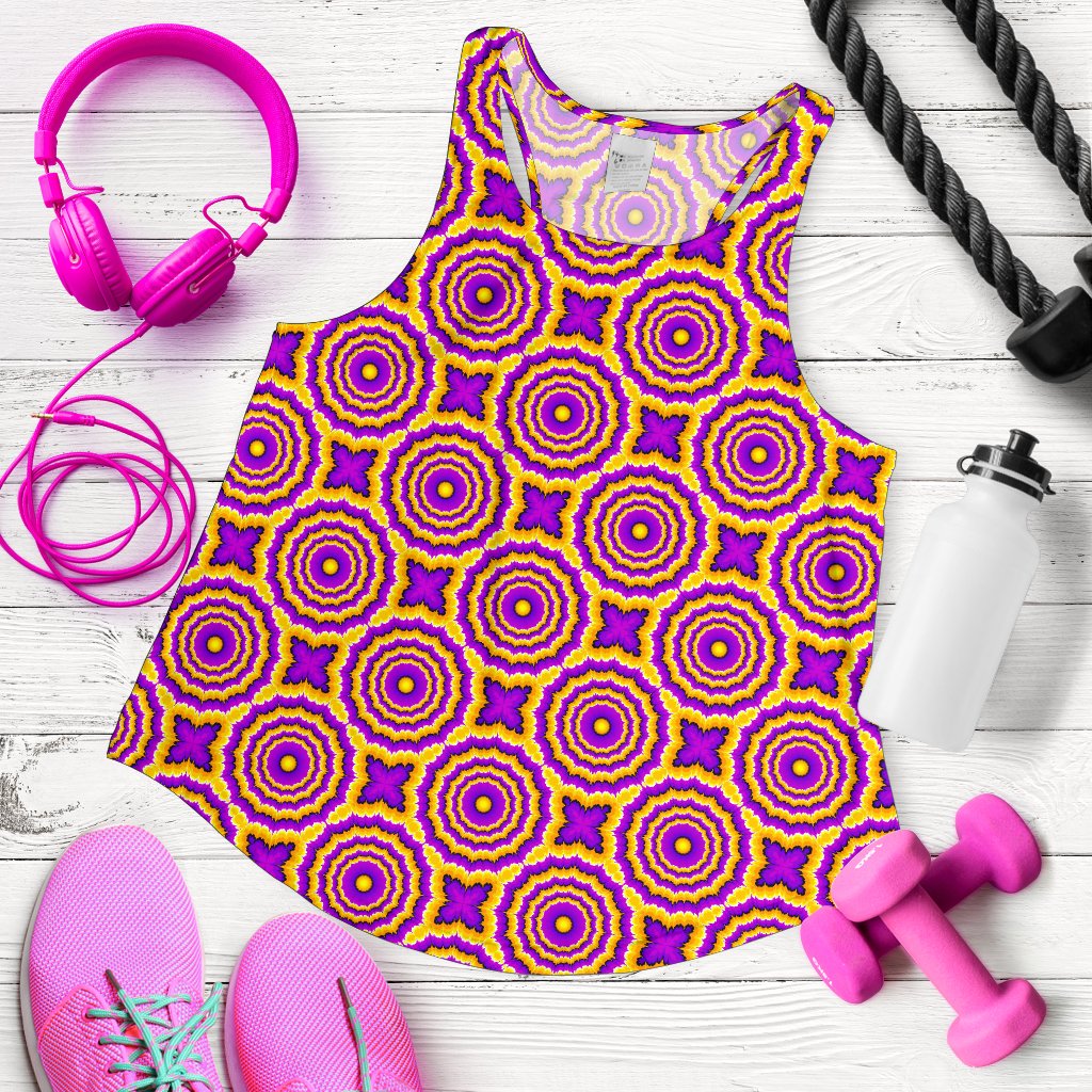 Optical illusion Expansion Women Racerback Tank Top
