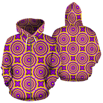 Optical Illusion Expansion Zip Up Hoodie