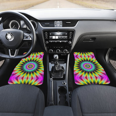 Optical illusion Flower Rainbow Style Car Floor Mats