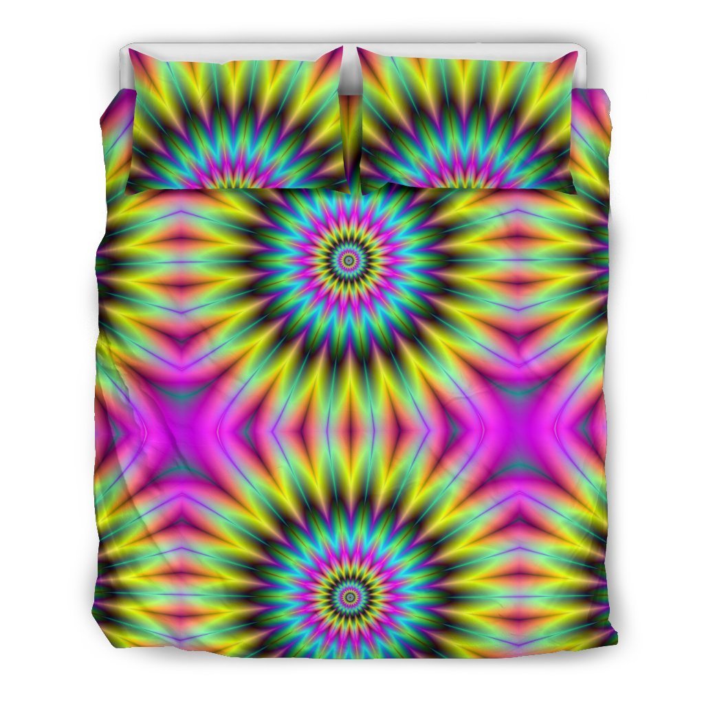 Optical illusion Flower Rainbow Style Duvet Cover Bedding Set