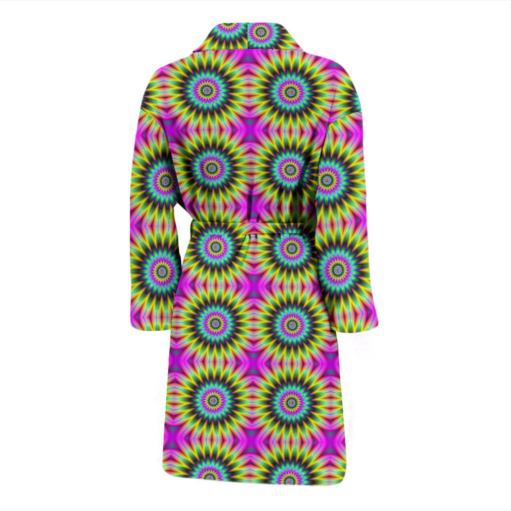 Optical illusion Flower Rainbow Style Men Bath Robe-JTAMIGO.COM