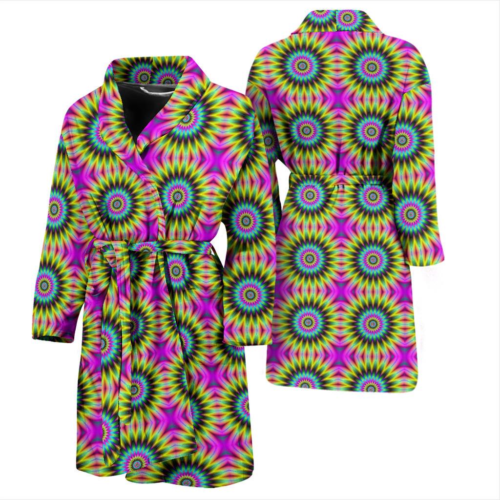 Optical illusion Flower Rainbow Style Men Bath Robe-JTAMIGO.COM