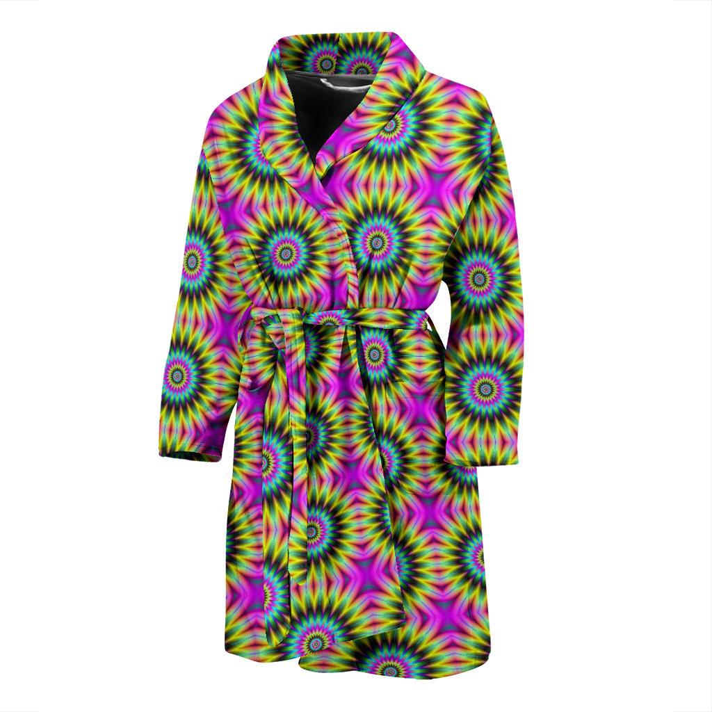 Optical illusion Flower Rainbow Style Men Bath Robe-JTAMIGO.COM