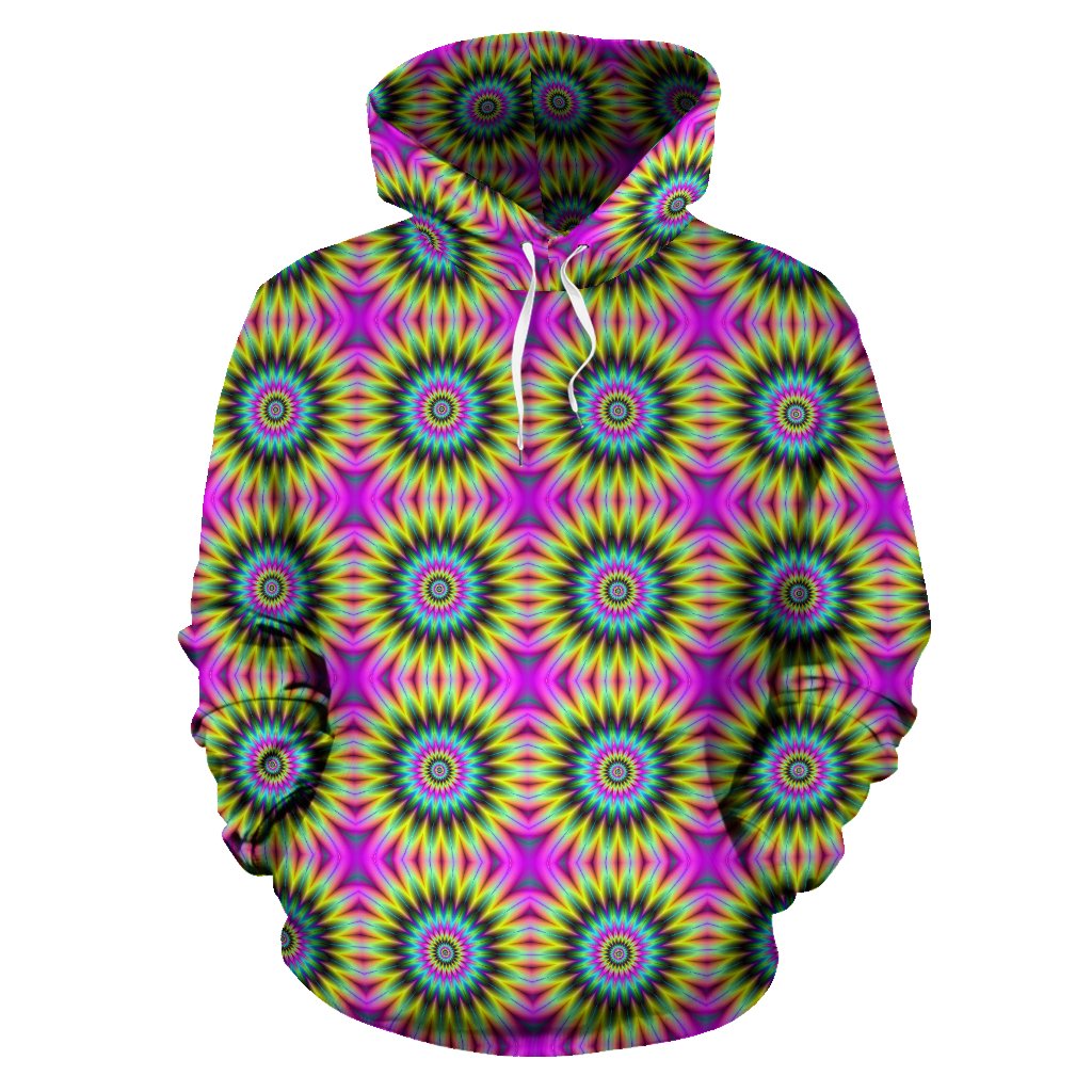 Optical illusion Flower Rainbow Style Pullover Hoodie