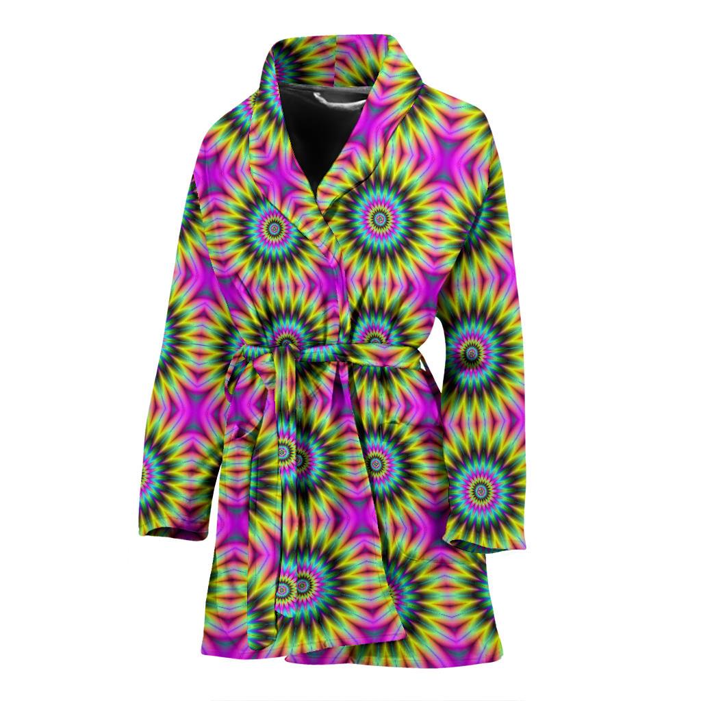 Optical illusion Flower Rainbow Style Women Bath Robe-JTAMIGO.COM