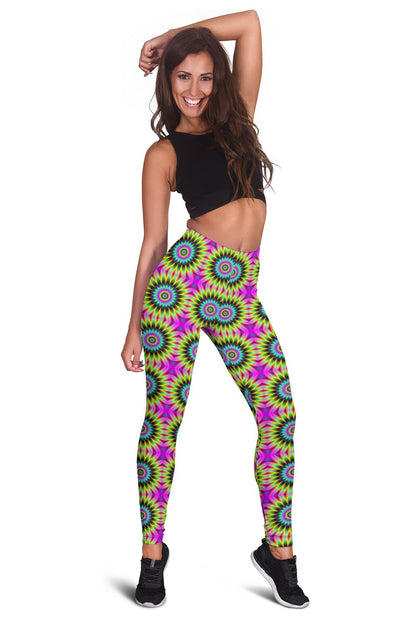 Optical illusion Flower Rainbow Style Women Leggings