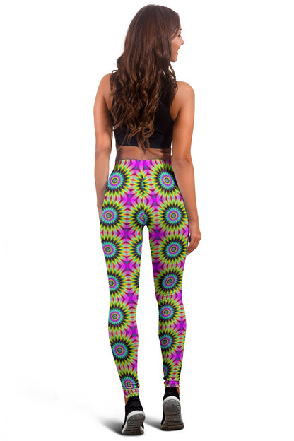 Optical illusion Flower Rainbow Style Women Leggings