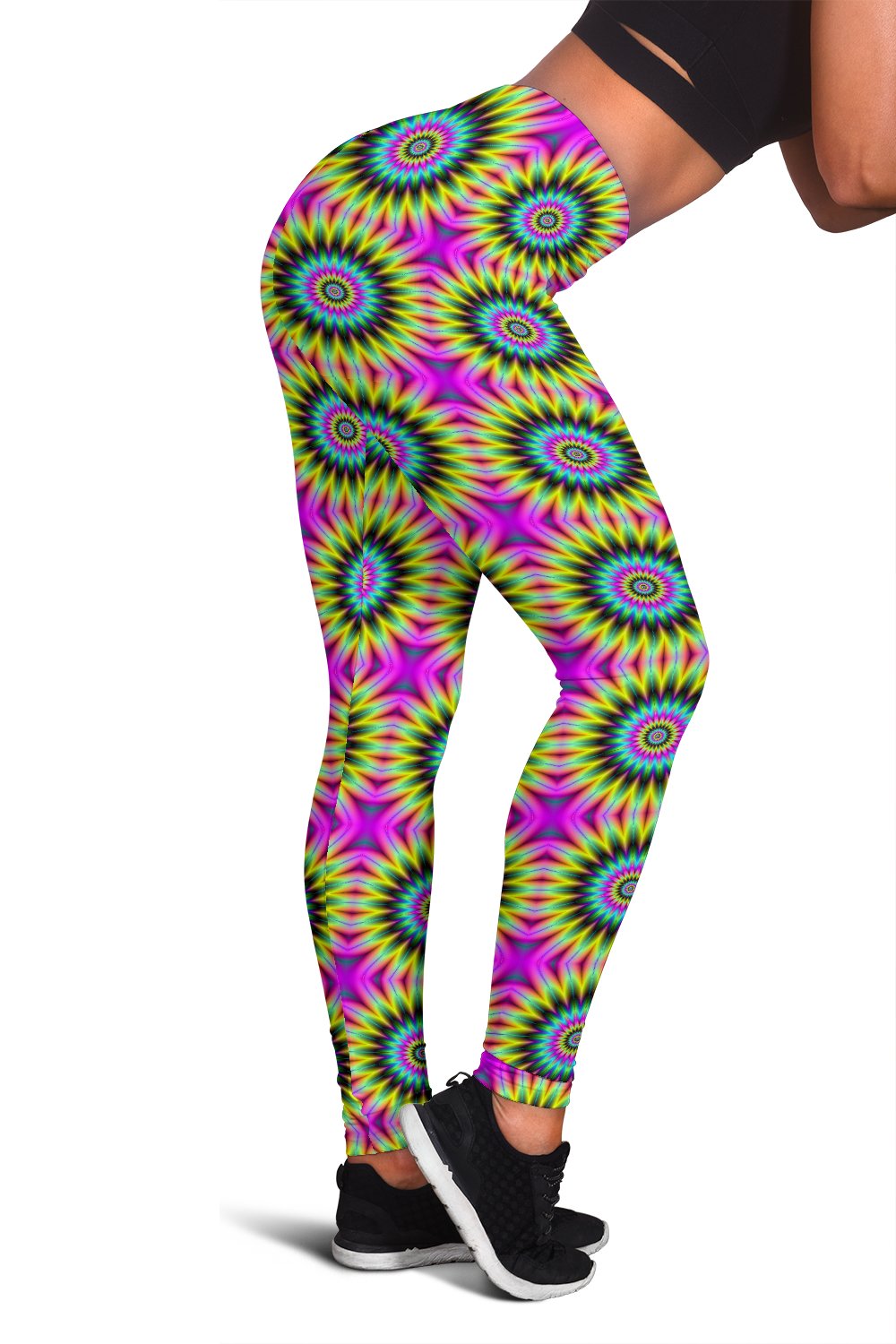 Optical illusion Flower Rainbow Style Women Leggings