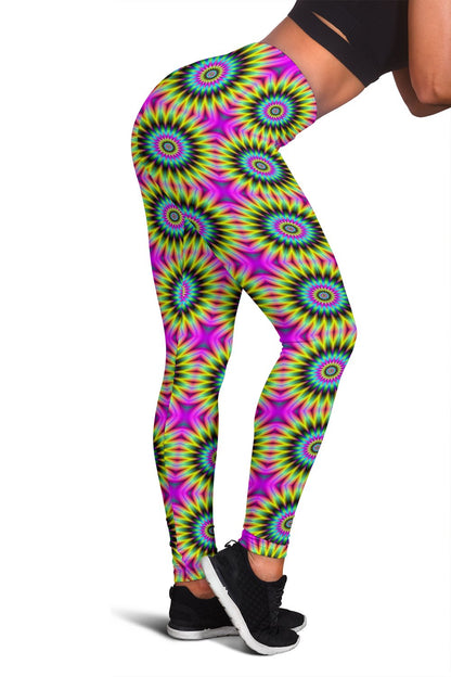 Optical illusion Flower Rainbow Style Women Leggings