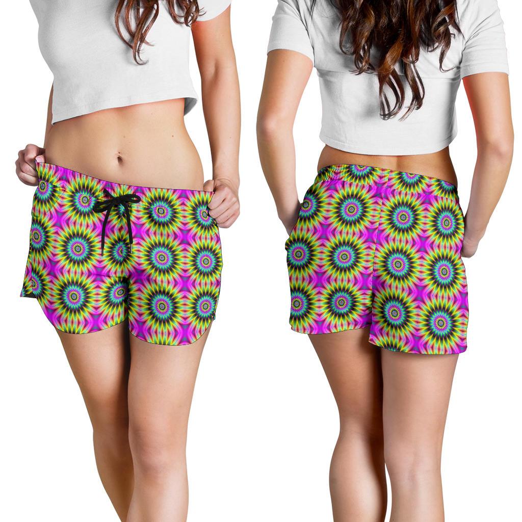 Optical illusion Flower Rainbow Style Women Shorts-JTAMIGO.COM