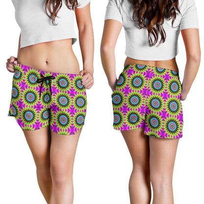 Optical illusion Flower Rainbow Style Women Shorts-JTAMIGO.COM