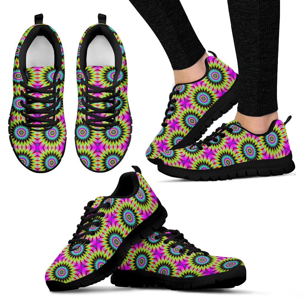 Optical illusion Flower Rainbow Style Women Sneakers Shoes