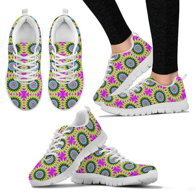 Optical illusion Flower Rainbow Style Women Sneakers Shoes