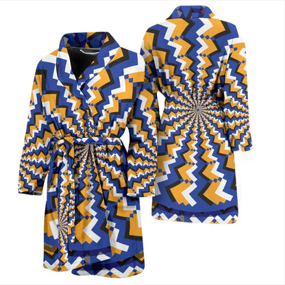 Optical illusion Pattern Print Design A01 Men Bathrobe-JORJUNE.COM