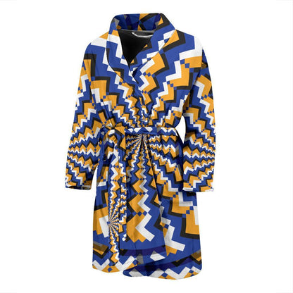 Optical illusion Pattern Print Design A01 Men Bathrobe-JORJUNE.COM