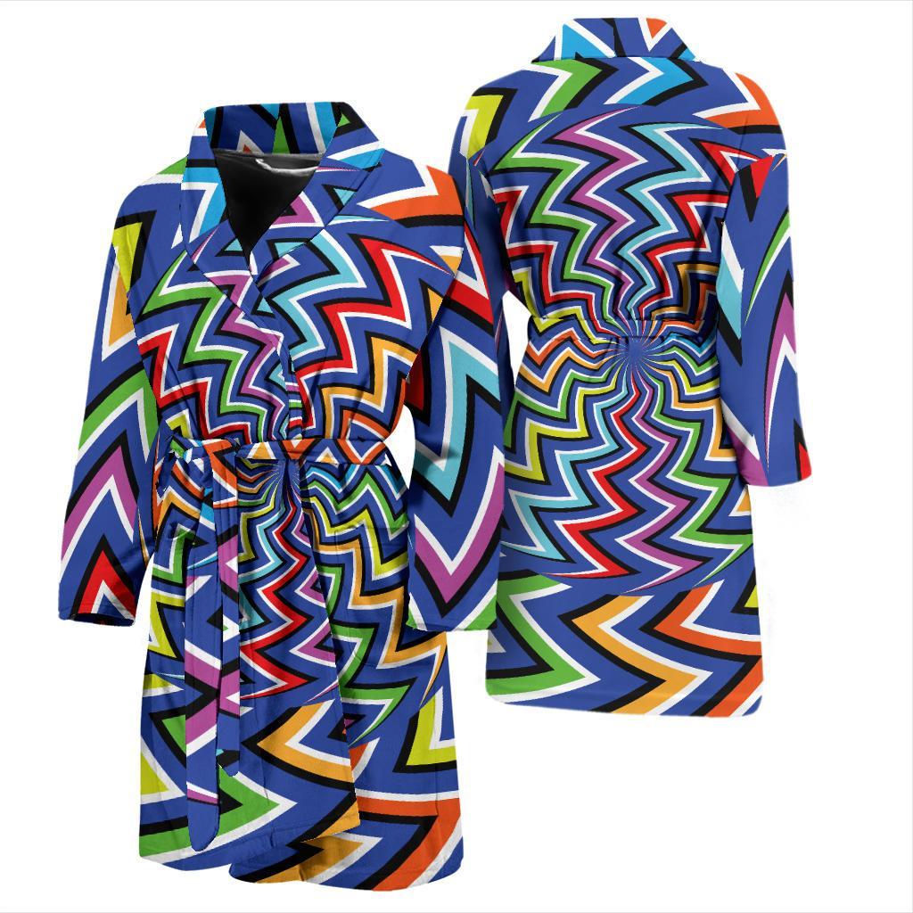 Optical illusion Pattern Print Design A02 Men Bathrobe-JORJUNE.COM