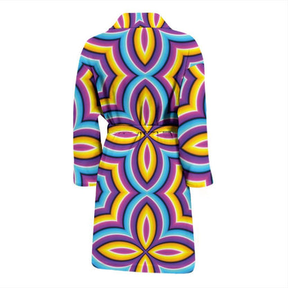 Optical illusion Pattern Print Design A03 Men Bathrobe-JORJUNE.COM