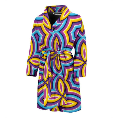 Optical illusion Pattern Print Design A03 Men Bathrobe-JORJUNE.COM