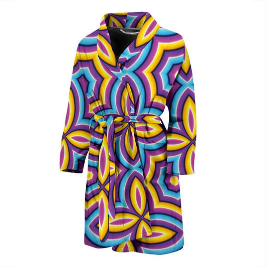 Optical illusion Pattern Print Design A03 Men Bathrobe-JORJUNE.COM