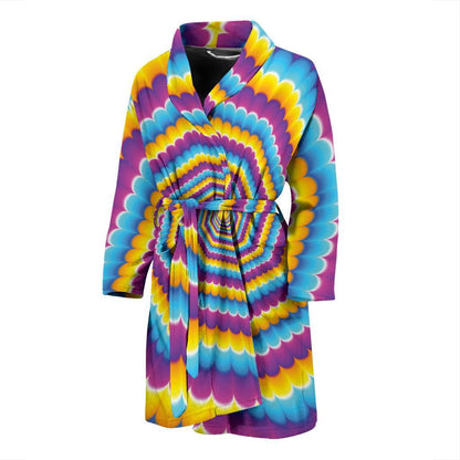 Optical illusion Pattern Print Design A04 Men Bathrobe-JORJUNE.COM