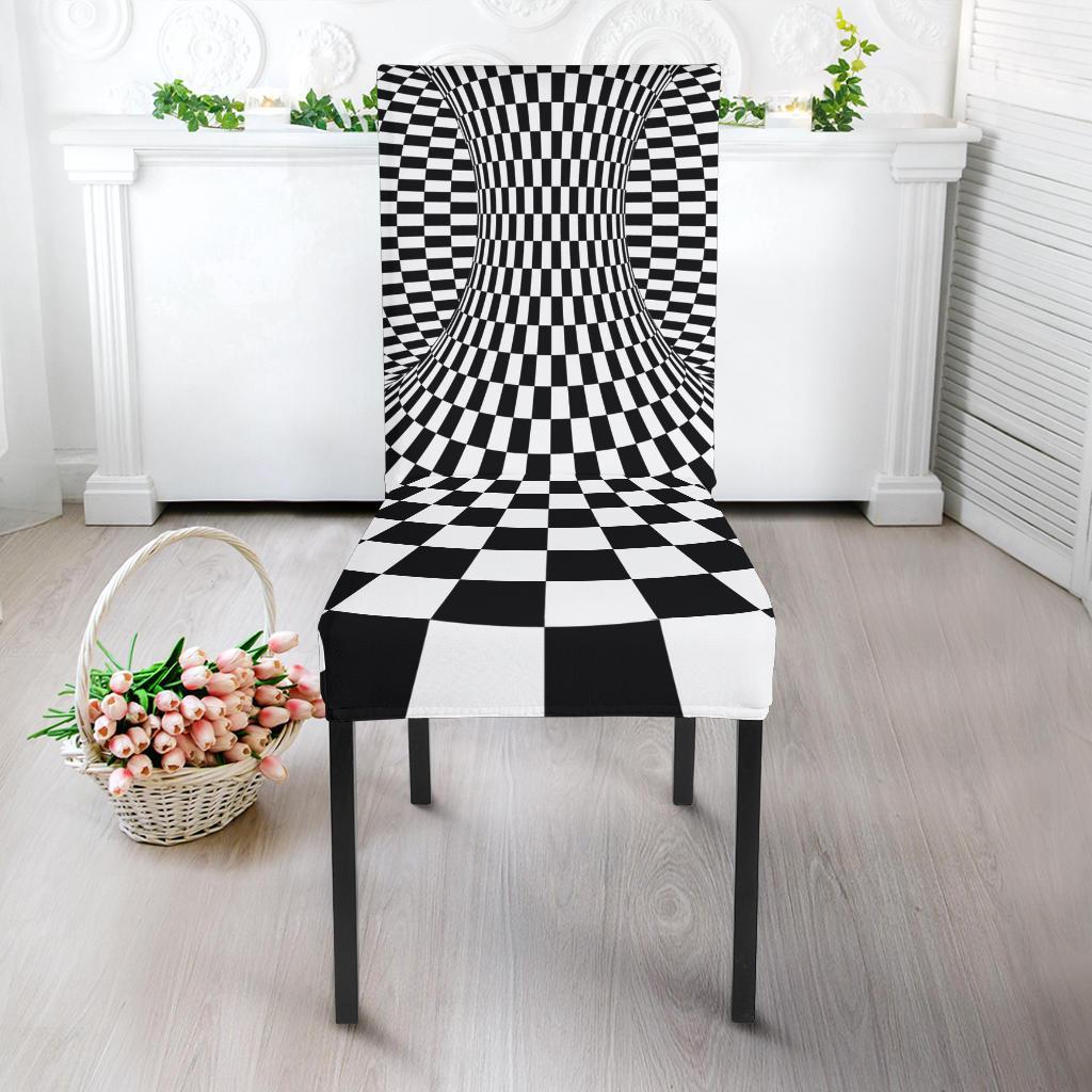 Optical illusion Projection Torus Dining Chair Slipcover-JTAMIGO.COM