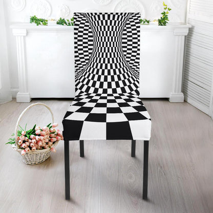 Optical illusion Projection Torus Dining Chair Slipcover-JTAMIGO.COM
