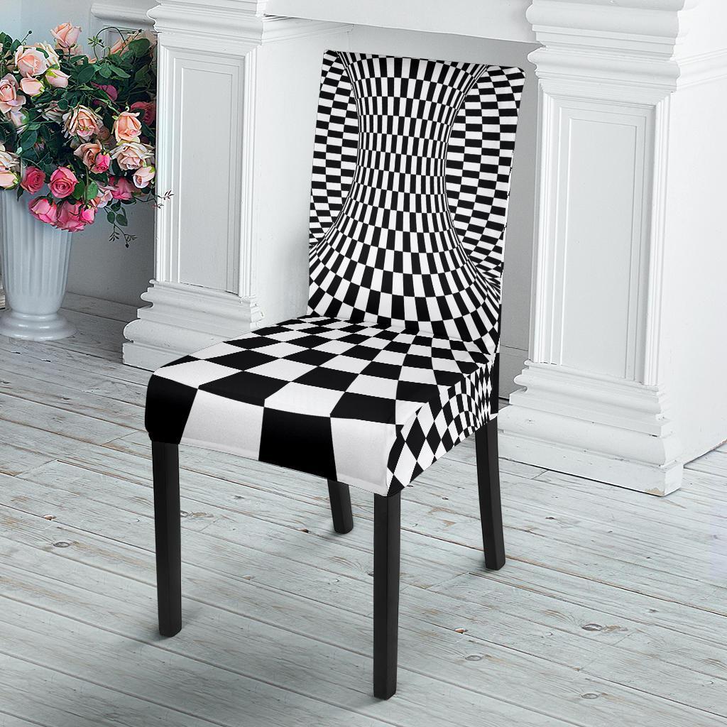 Optical illusion Projection Torus Dining Chair Slipcover-JTAMIGO.COM