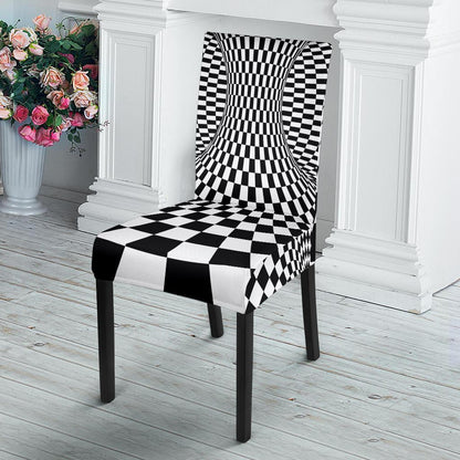 Optical illusion Projection Torus Dining Chair Slipcover-JTAMIGO.COM