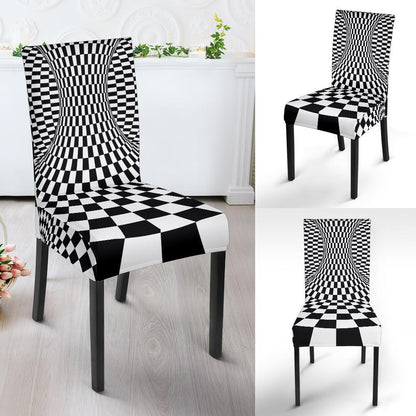 Optical illusion Projection Torus Dining Chair Slipcover-JTAMIGO.COM